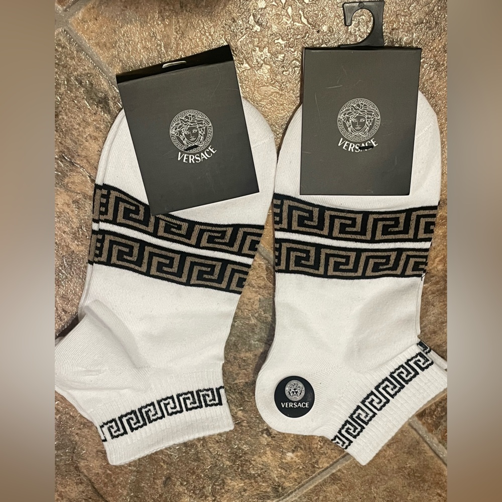 Versace monogram logo socks 2 pairs to match your  bag or purse